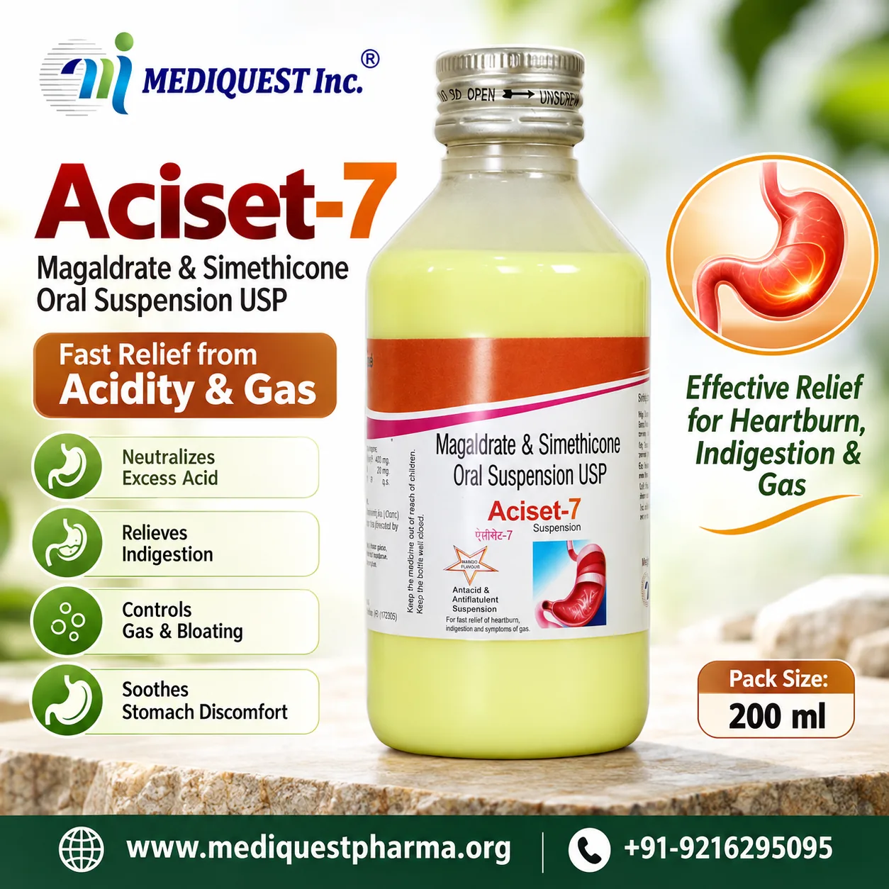 ACISET-7 SUSP. – pack photo, Mediquest Inc.