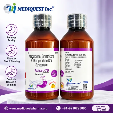 ACISET-7D SUSP. – pack photo, Mediquest Inc.