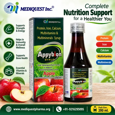 APPYBION SYRUP – pack photo, Mediquest Inc.