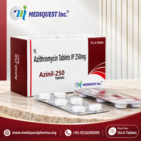 AZINIL-250 TAB – pack photo, Mediquest Inc.