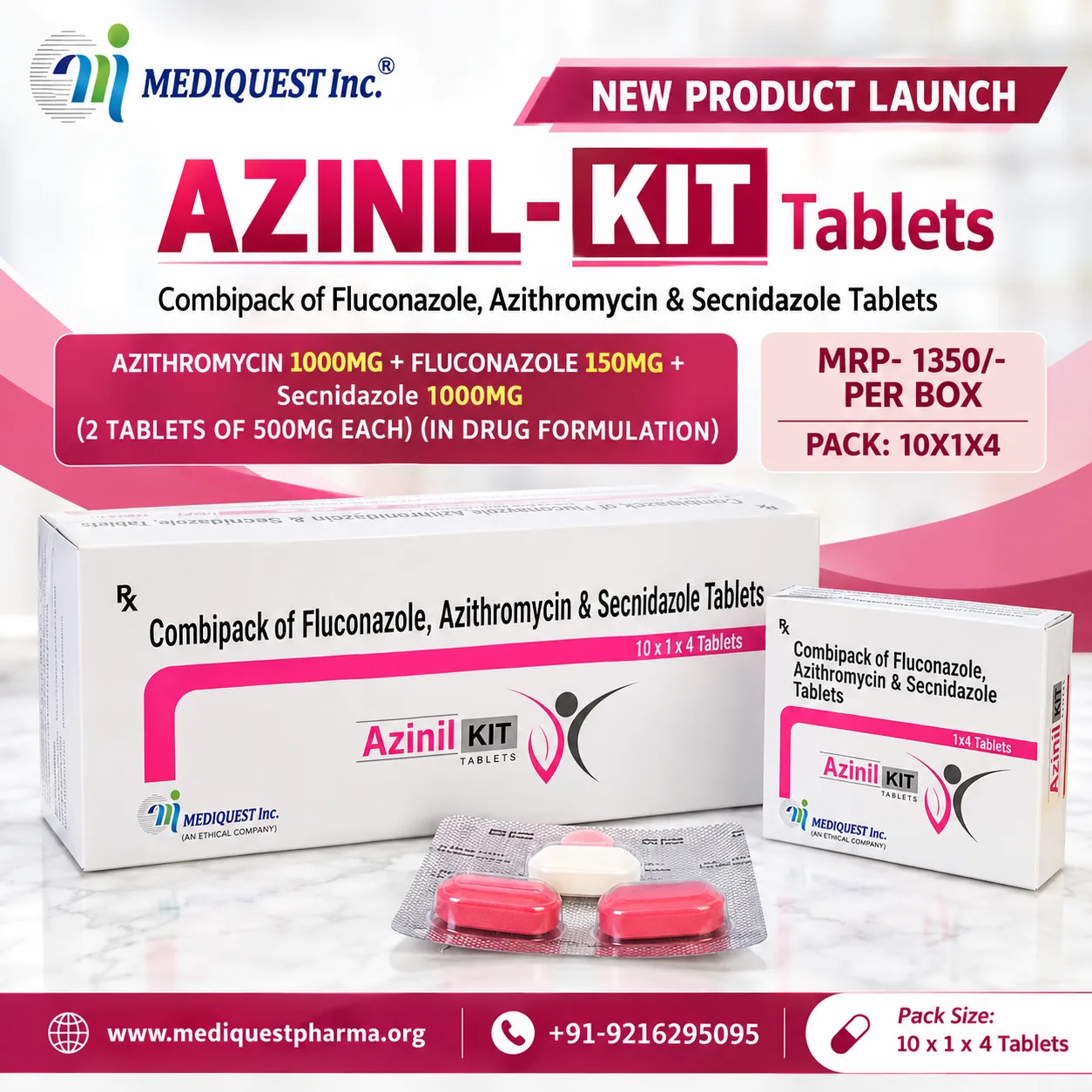 AZINIL-KIT TAB – pack photo, Mediquest Inc.
