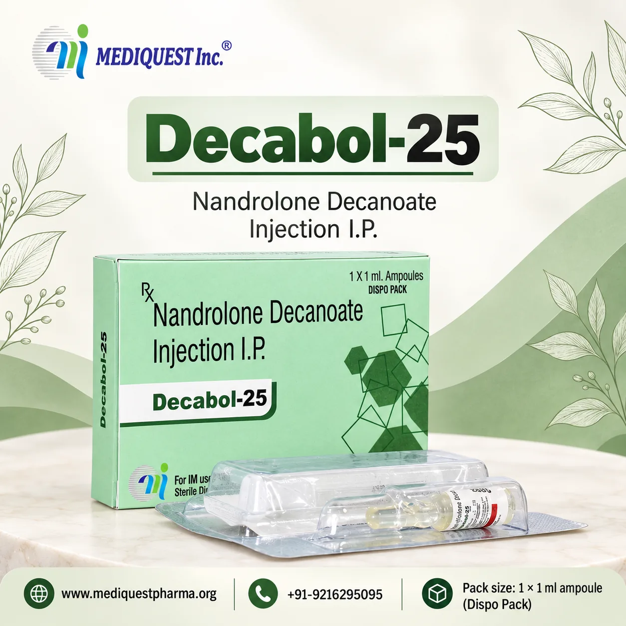 DECABOL-25 – pack photo, Mediquest Inc.