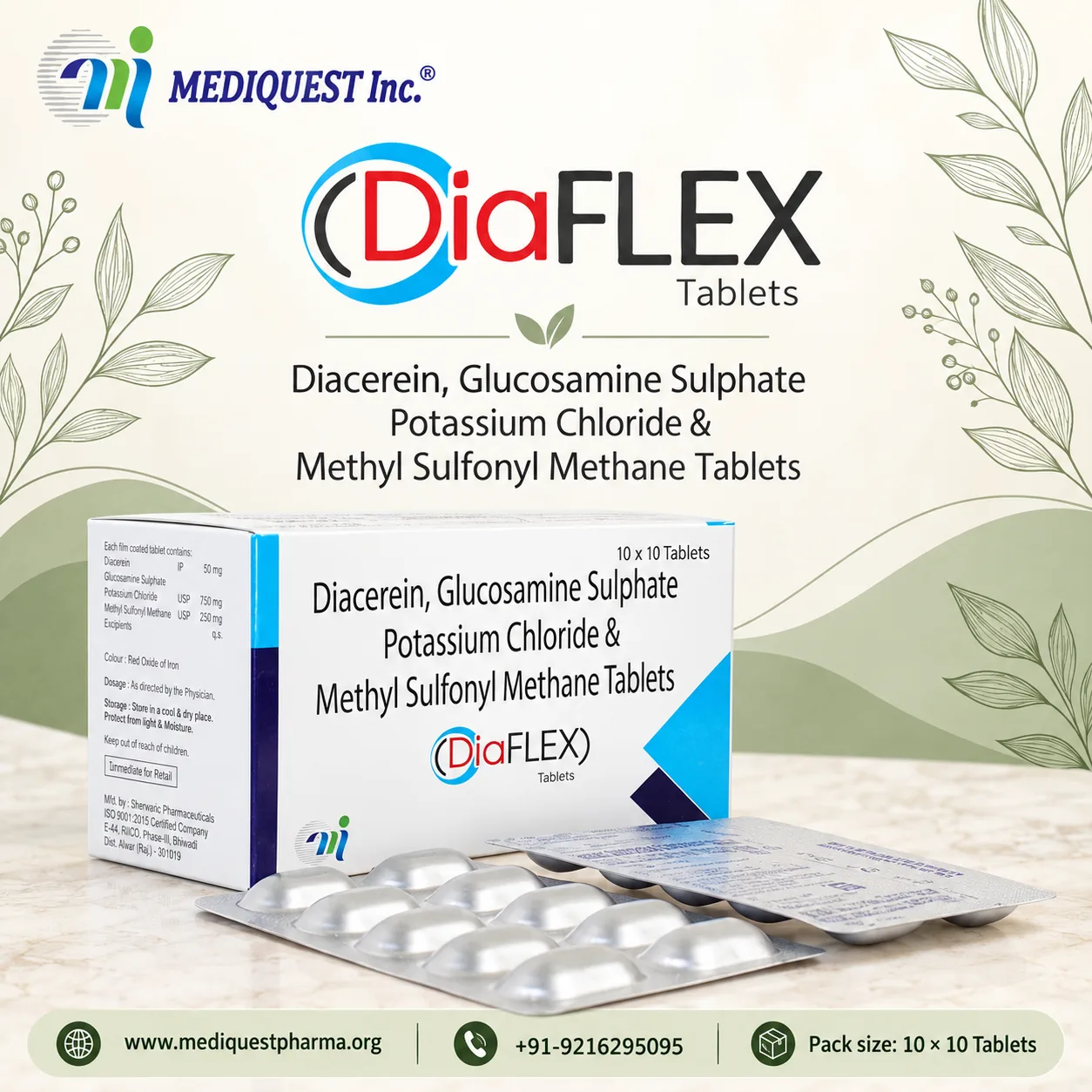 DIAFLEX TAB – pack photo, Mediquest Inc.