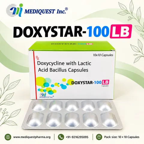 DOXYSTAR-100 LB CAP – pack photo, Mediquest Inc.