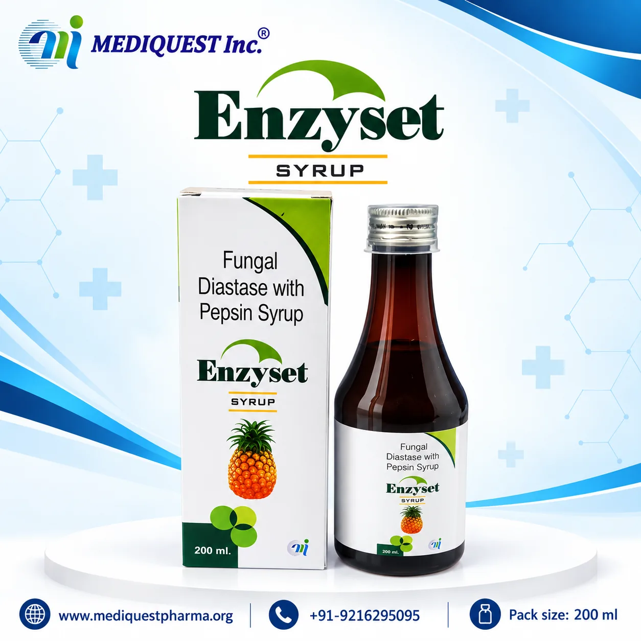 ENZYSET SYP – pack photo, Mediquest Inc.