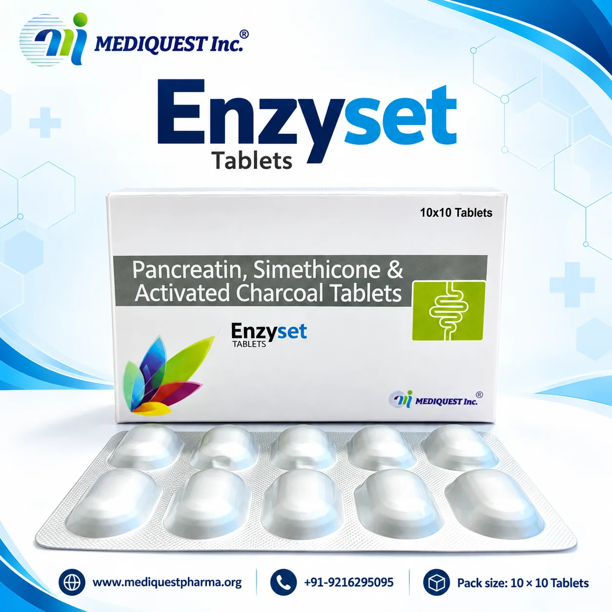 ENZYSET TAB – pack photo, Mediquest Inc.