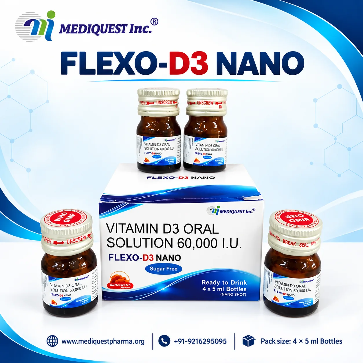 FLEXO-D3 NANO – pack photo, Mediquest Inc.