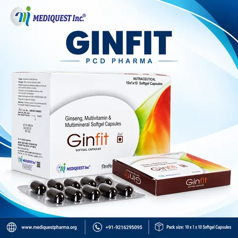 GINFIT SOFTGEL CAPS – pack photo, Mediquest Inc.