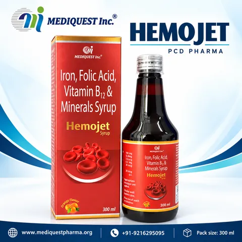 HEMOJET SYRUP – pack photo, Mediquest Inc.