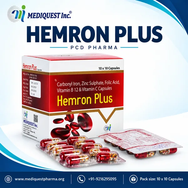 HEMRON PLUS CAP – pack photo, Mediquest Inc.