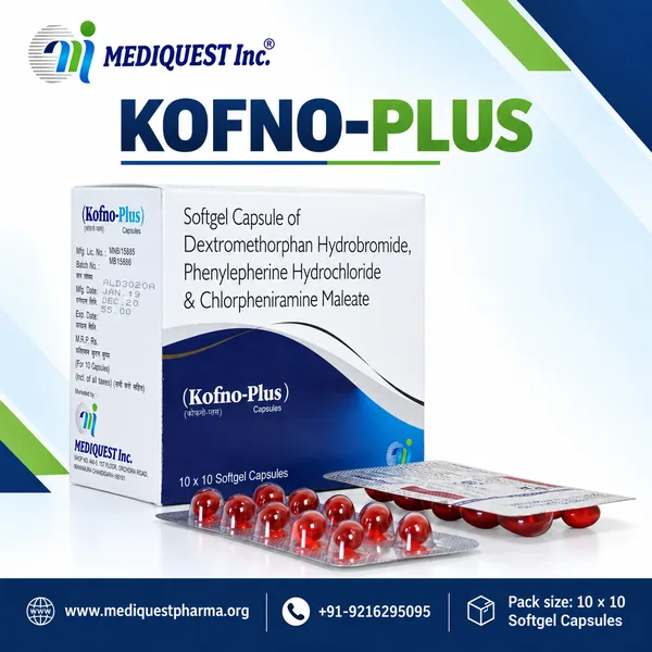 KOFNO PLUS SOFT GEL – pack photo, Mediquest Inc.