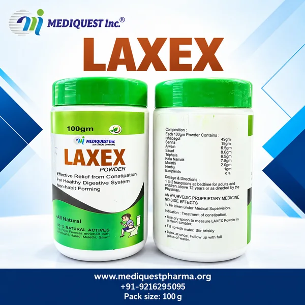 LAXEX POWDER – pack photo, Mediquest Inc.
