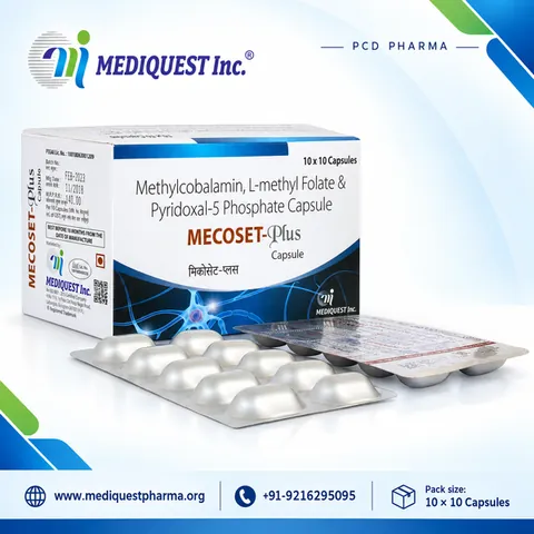 MECOSET-PLUS CAPSULE – pack photo, Mediquest Inc.