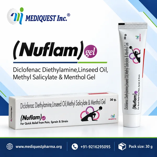 NUFLAM GEL – pack photo, Mediquest Inc.