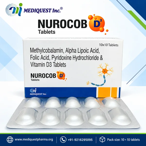 NUROCOB D3 TAB – pack photo, Mediquest Inc.