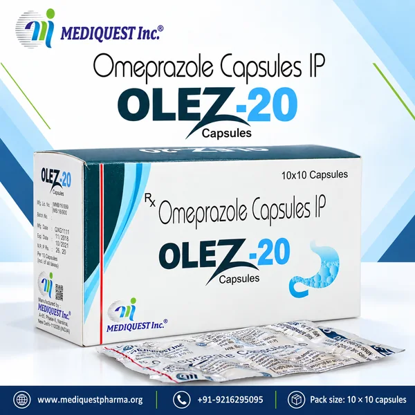 OLEZ-20 CAP – pack photo, Mediquest Inc.