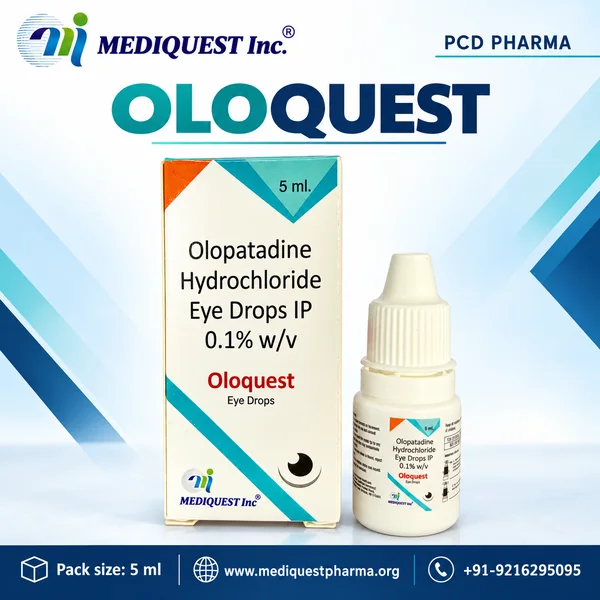 OLOQUEST EYE DROPS – pack photo, Mediquest Inc.
