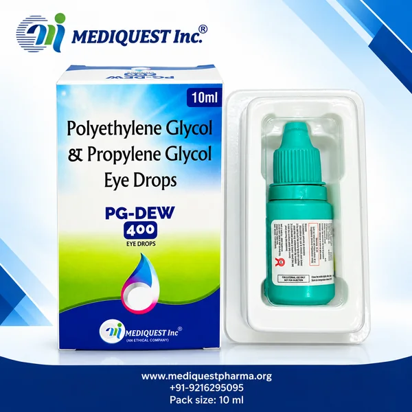 PG-DEW 400 EYE DROPS – pack photo, Mediquest Inc.