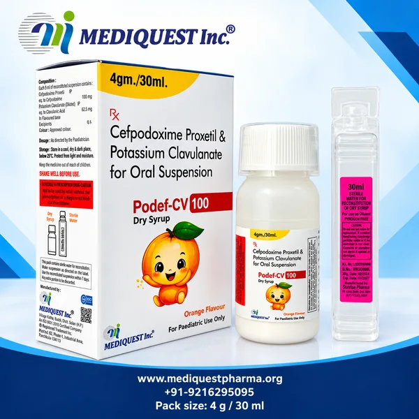 PODEF-CV 100 DRY SYP – pack photo, Mediquest Inc.
