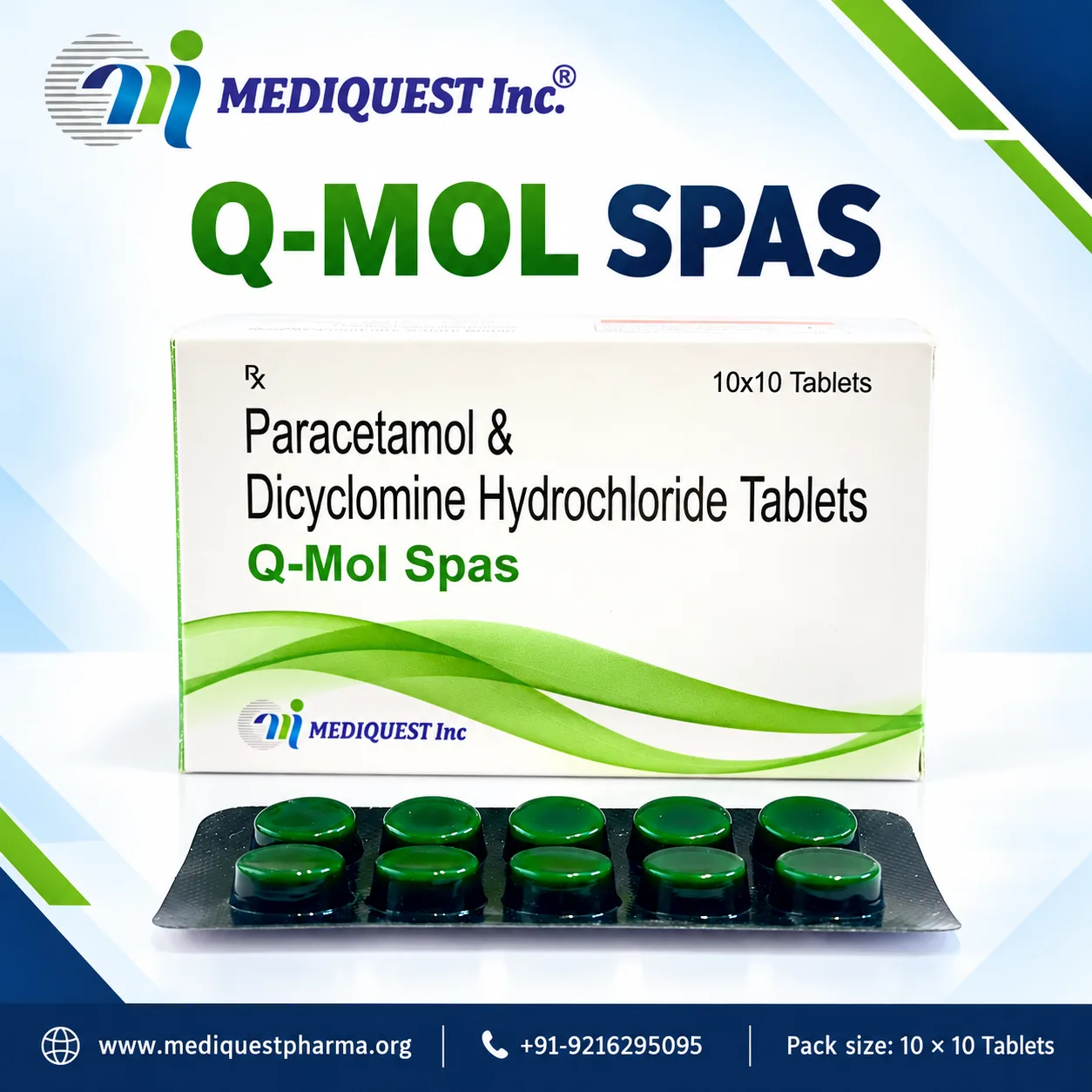 Q-MOL SPAS TAB – pack photo, Mediquest Inc.