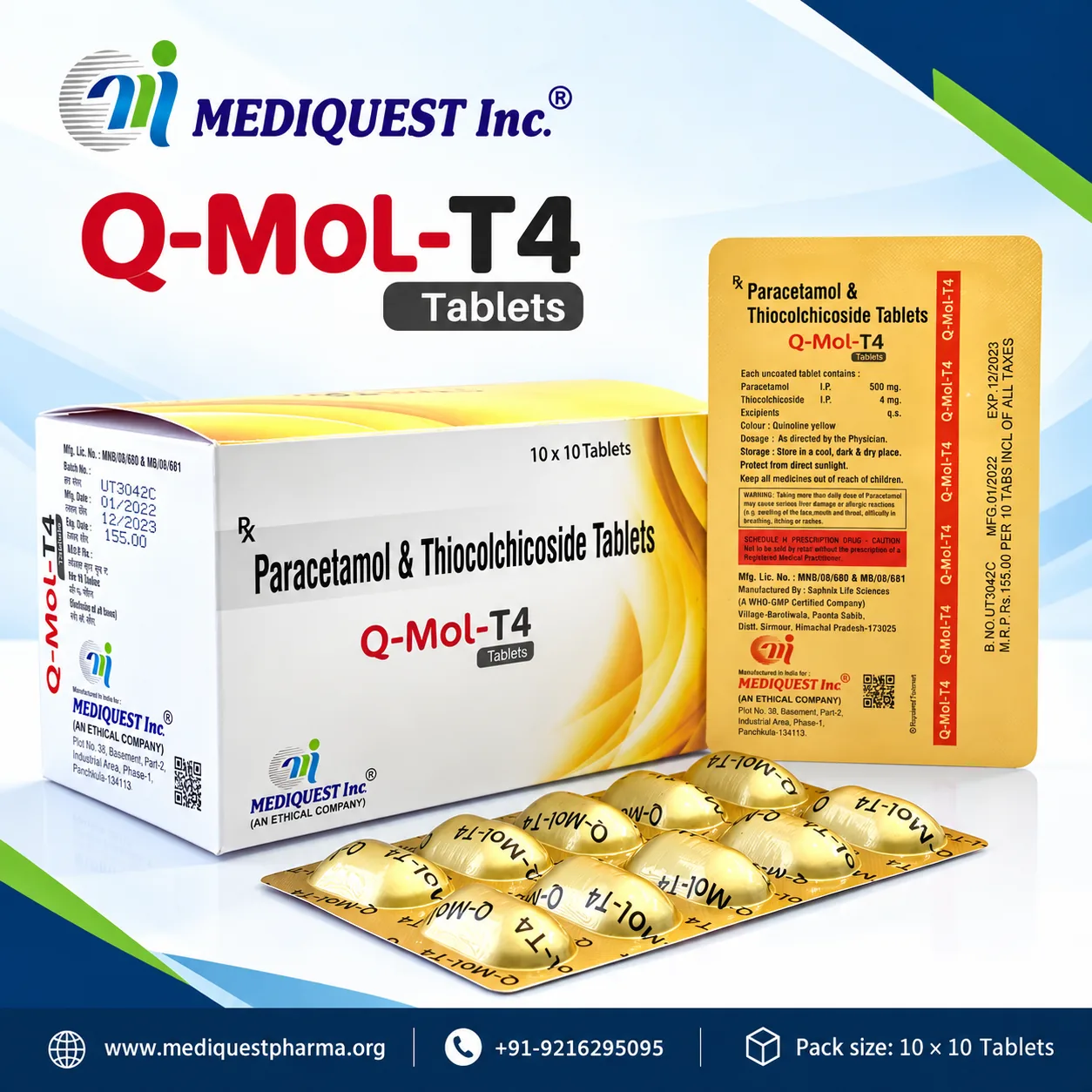 Q-MOL-T4 TAB – pack photo, Mediquest Inc.