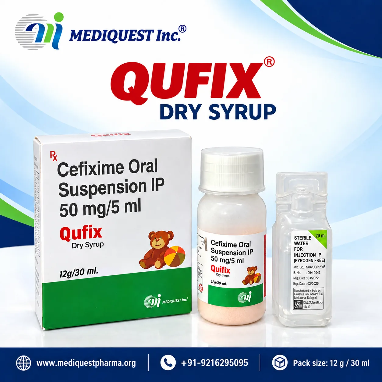 QUFIX DRY SYRUP – pack photo, Mediquest Inc.
