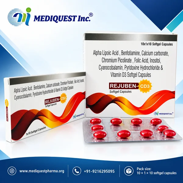 REJUBEN-CD3 SOFTGEL – pack photo, Mediquest Inc.