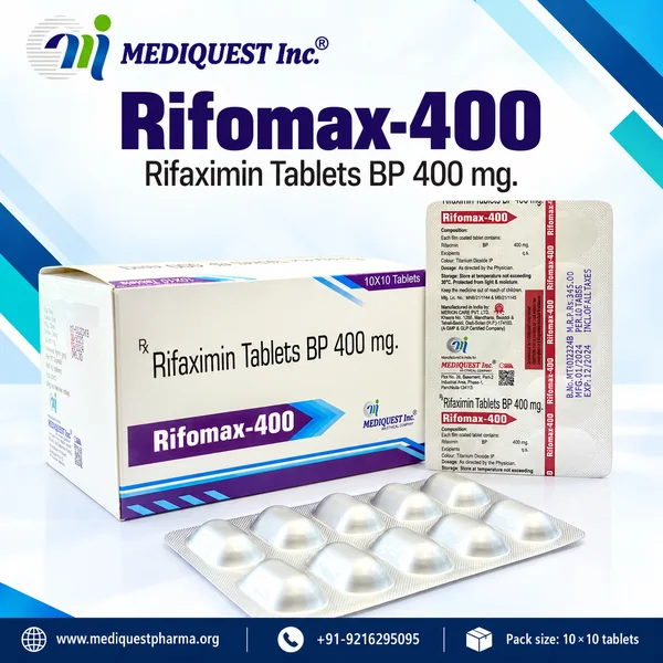 RIFOMAX-400 TAB – pack photo, Mediquest Inc.