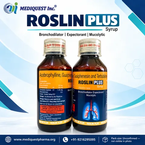 ROSLIN PLUS SYRUP – pack photo, Mediquest Inc.
