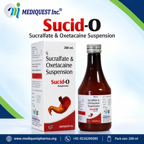 SUCID-O SUSP. – pack photo, Mediquest Inc.
