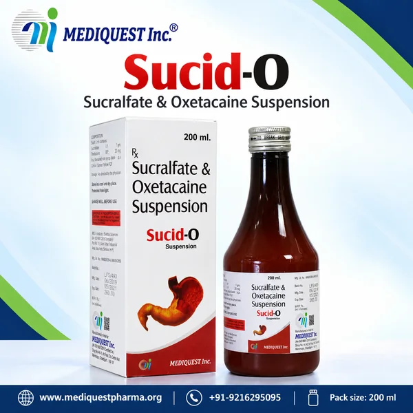 SUCID-O SUSP. – pack photo, Mediquest Inc.